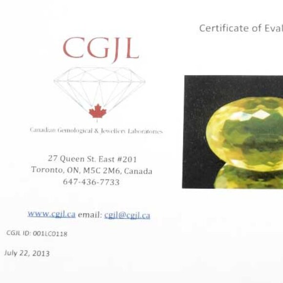 Bolder. 50.07CT Supersized Examined Natural Lemon Citrine. - Picture 3 of 3